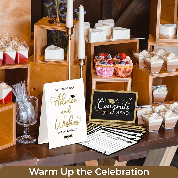 Graduation Advice Cards 2026-50 Pcs Well Wishes And Advice For The Graduate, Grad Party Decorations 2026 Ideas, High School Graduation Party Favors Supplies, College Grad Games Activities