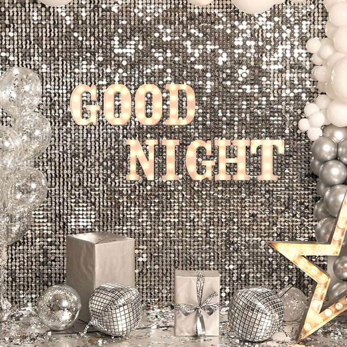 Light Up Marquee Letter N - 26 Alphabet Battery Powered LED Lights, Night Light White Plastic for Engagement Party Wedding Baby Shower Birthday Bar Decoration