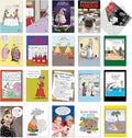 NobleWorks 20 Assorted Box Set Funny Birthday Greeting Cards w/ 5 x 7 Envelopes For Men, Women (20x1 Designs) Bday Ageless Humor AC8713BDG-B1x20
