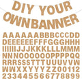 DIY Banner Kit with Letters Glitter Banner Letters Customizable Birthday Banners Graduation Banner Custom Party Hanging Banner for Graduation Wedding Party Baby Shower Decoration(Champagne)