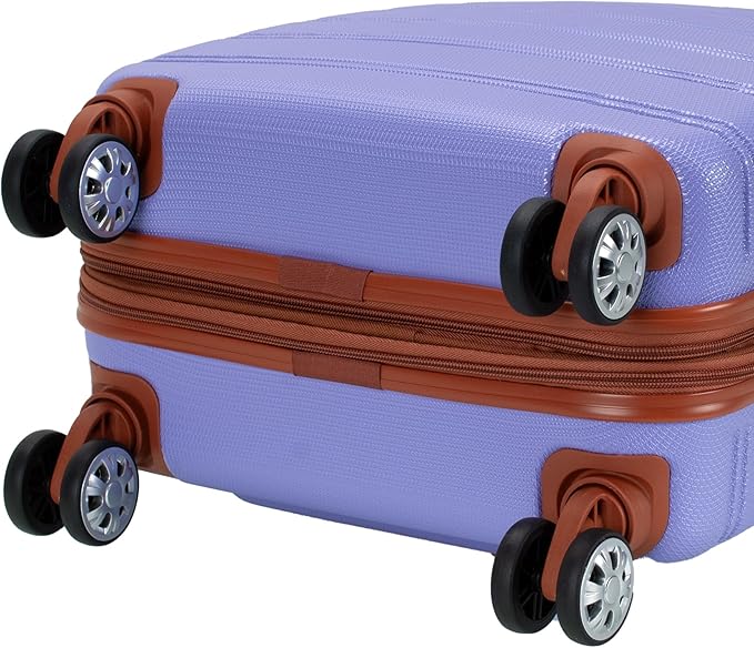 Rockland Melbourne Hardside Expandable Spinner Wheel Luggage, Carry-On 20", Lavender