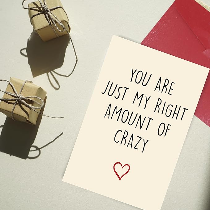 Cheerin Funny Anniversary Card with Envelopes - Humorous Love Cards for Him and Her - Romantic Card for Husband, Wife, Fiance, Boyfriend and Girlfriend - Hilarious Birthday Gift 5x8 Inch
