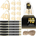 Spakon 25 Set 40th Birthday Party Favor for Guest Anniversary Party Favor Golden Birthday Bookmark Thanks for Coming Pen with Tag Appreciation Gifts for Women Men Wedding New Year