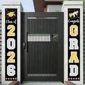 Graduation Decorations Class of 2026 Hanging Grad Banner, Graduation Decorations Class of 2026 for Any Schools or Grades (black)
