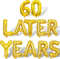 Gold 60 Years Later Letter Balloons 16in Balloon Foil Letter Decorations Party Decor Gold Letter Balloons 60 Years Later Party Supplies