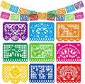 DomeStar Mexican Party Decoration, 18 Feet Plastic Papel Picado Fiesta Banner Cinco de Mayo Garland for Mexican Birthday Fiesta Party Supplies