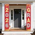 OHOME Graduation Decorations 2026 - Red Gold Congrats Grad Porch Banner for Graduation Party Decorations - Class of 2026 - Party Favors Supplies Backdrop Yard Signs Decor (Red)