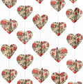 Heart Party Decorations Vintage Red Rose 3D Love Heart Newspaper Hanging Floral Recycled Book Garland Streamer Banner for Valentines Day Anniversary Birthday Wedding Engagement Holiday Party Supplies