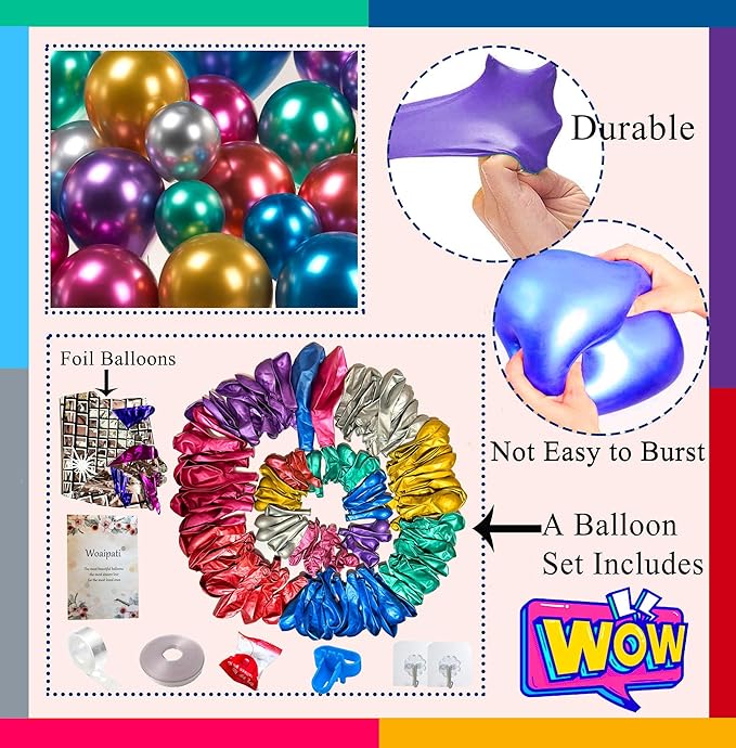 161pcs Shiny Chrome Balloon Garland Arch Kit Retro Disco Dance Party Decorations with 4D Disco Ball Balloons and Explosion Star Foil Balloons for 80s 90s Theme Neon Birthday Galaxy Supplies