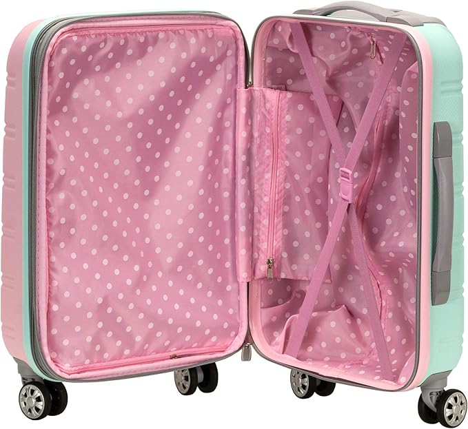 Rockland Melbourne Hardside Expandable Spinner Wheel Luggage, Carry-On 20", Mint