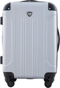 Travelers Club Chicago Hardside Expandable Spinner Luggage, Silver, 22" Carry-On