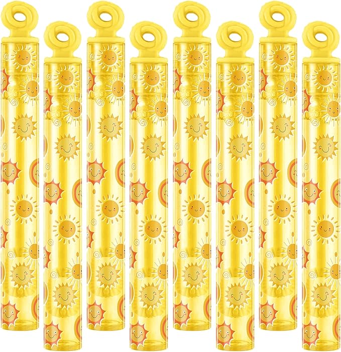 32 Pcs Summer Sunshine Bubble Wands Summer Bubble Wand Party Favors for Adult Pool Activity Birthday Party Goodie Bag Stuffers Gifts Wedding Supplies