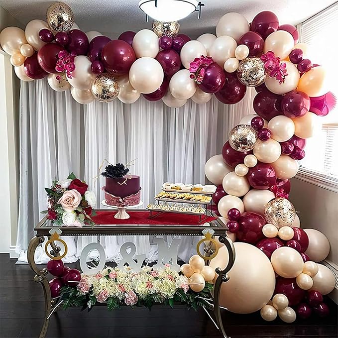 Metallic Fuchsia Balloons 12 Inch, Double Stuffed Chrome Fuchsia Pink Balloons, Shiny Thick Chrome Metallic Magenta Latex Helium Balloon for Women Girls Birthday Wedding Party Decoration Supplies