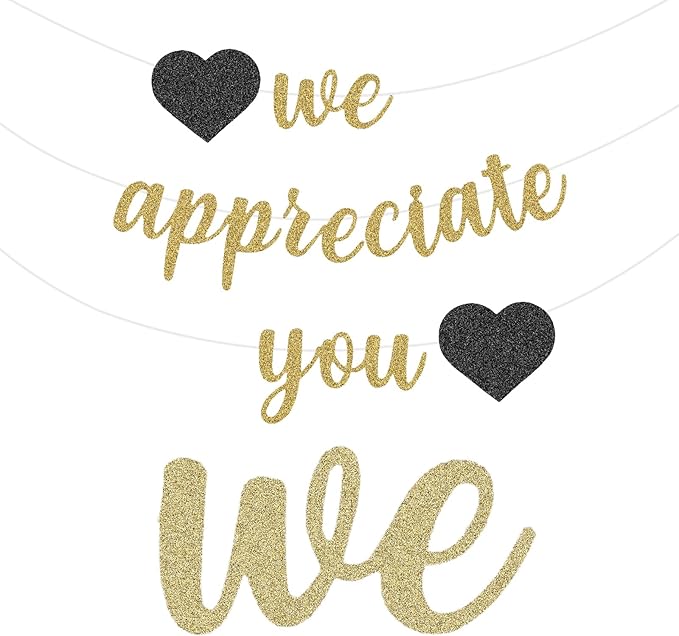 We Appreciate You Banner Thank You Party Decoration Supplies Employee Appreciation Decorations Work Anniversary Office Party Decorations for Employee Staff
