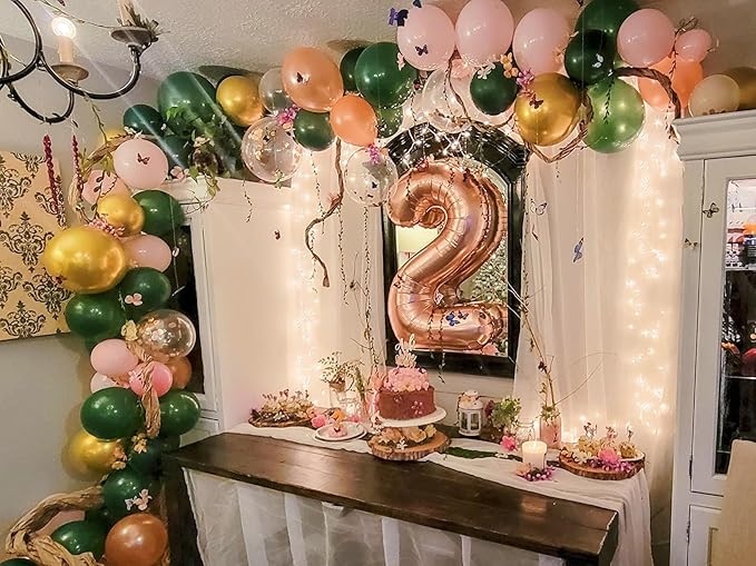 40 Inch Number 7 Balloon, Rose Gold Seven Birthday Decor, 7 17 27 70 Year Old Balloon Number for Engagement, Wedding, Graduations
