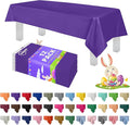 Grandipity 12 Pack Premium Disposable Plastic Tablecloth 54 Inch. x 108 Inch. Decorative Rectangle Table Cover - Purple