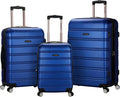 Rockland Melbourne Hardside 3 Piece Expandable Spinner Wheel Luggage Set, (20"/24"/28"), Blue