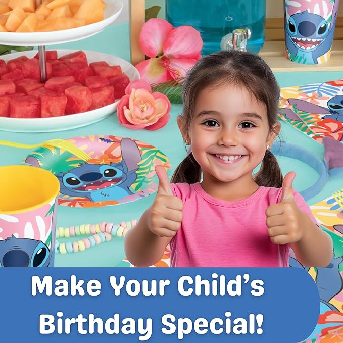 Unique Lilo and Stitch Table Cloth (2 Pack) - Lilo and Stitch Birthday Party Decorations - Officially Licensed - 2 Plastic Table Cloths, Including Checklist