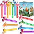 24Pcs Dinosaur Bubble Wands for Kids Dino Party Favors Supplies Decorations, Pinata Goodie Bag Stuffers & Classroom Prizes
