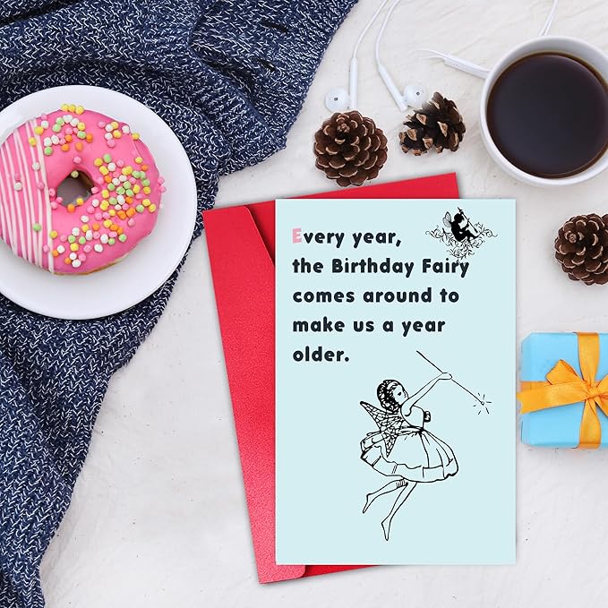 Funny Birthday Card for Women Men, Birthday Funny Card for Daughter Friend, Bday Cards for Adults