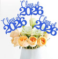 2026 Graduation Decorations, 12Pcs Class of 2026 Graduation Centerpieces for Tables, Double Sided Table Toppers for Grad Party Supplies (Blue)