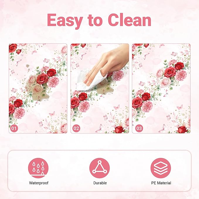 Childom 3 Pack Mothers Day Decorations,Mothers Day Tablecloth,54" x 108" Disposable Plastic Table Cloth for Rectangle,Pink Table Cover for Mom Birthday,Party Supplies,Home,Dinner,Indoor,Outside
