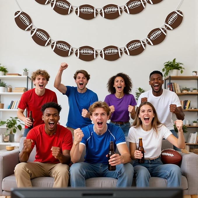 OHOME Football Party Decorations for Super Game Bowl 2026 - Game Day Banner | Football Party Decorations Supplies Favors Indoor Outdoor - Birthday Hanging Backdrop Sports Theme Decor for Wall Home