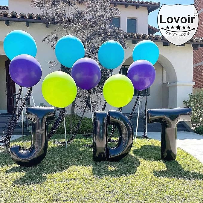 Lovoir 40 Inch Large Black Letter O Balloons Big Size Jumbo Mylar Foil Helium Balloon for Birthday Party Celebration Decorations Alphabet Black O