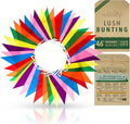 Premium Reusable Pennant Banner Flags - Multicolor Pennant Flag Banner - Outdoor Party Decorations, Rainbow Birthday Decorations, Field Day, Grand Opening, Carnival Theme Garland (46ft,42 Large Flags)