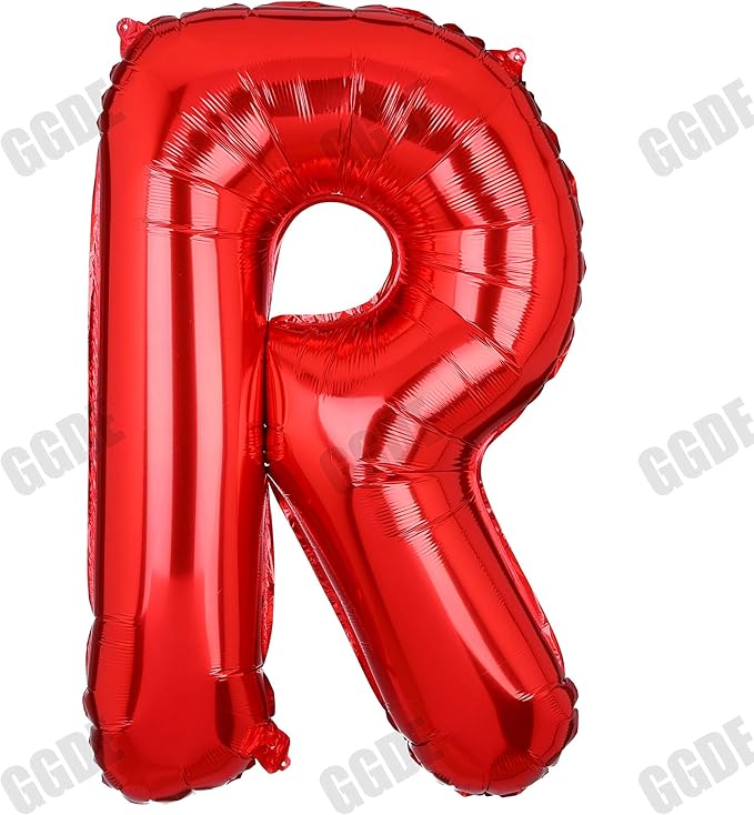 40 Inch Big Red Letter Balloons Foil Mylar Wedding Bachelorette Wedding Birthday Bridal Shower Anniversary Celebration Graduation Party Decoration Alphabet R A-Z