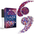 Laza Independence Day Body Glitter, 2 Jars Olympic Red Blue White Chunky Sequins with Glue Women Eyeshadow 4th of July Face Paint Festival Rave Outfit Hair Accessories Party Costumes – Circus Carnival