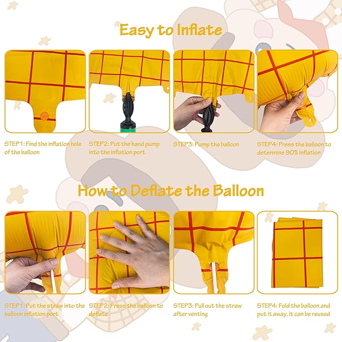 40" Matte Yellow Balloons Toy Inspired Story Theme party Supplies, Number Birthday Decoration, Cowboy Decorations Western, Cowgirl Party Balloon Digital 9