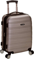 Rockland Melbourne Hardside Expandable Spinner Wheel Luggage, Carry-On 20", Silver