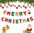 Merry Christmas Decorations Banners - Paper Christmas Banner, Santa Claus Reindeer Sign Garland Backdrop for Winter Xmas Indoor Outdoor Home Office Fireplace Wall Party Decor Supplies Favors Props