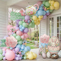 Green and Pink Balloon Garland 138Pcs Pastel Green Pink and Purple Balloons Arch Kit with Teapot Foil Balloon for Spring Tea Party Lets Partea Baby Shower Happy Easter Birthday Party Decorations