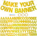 BEISHIDA 116 PCS A-Z DIY Letter Banner Kit Make Your Own Banner Double-Sided Gold Including 111 Letters and Numbers 3 Rope and 9 Threading Device,Customized for Birthday Graduation Wedding Decor