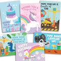 Hadley Design Happy Birthday Cards for Kids with Envelopes - 24 Assorted Kids Birthday Cards Bulk for Classroom, Generic Children Greeting Card Pack for Students, Blank Bday Notecards, Designed in USA