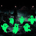 6 Pcs Halloween Yard Stake Glow in The Dark Ghost Lawn Stakes with Green Fluorescent Layer - Scary Lawn Decorations for Outdoor Garden Patio Yard
