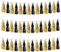 BEISHIDA 3 Packs Black Gold Metallic Foil Fringe Tassel Garland, Tassels Banner Streamers for New Year Graduation Birthday Wedding Engagement Bridal/Baby Shower Christmas Holiday Party Decoration