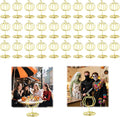Picture Holders for Tables,32Pcs Pumpkin Photo Stands,Table Number Holders,Place Card Holders,Buffet Labels for Food,Wire Cards Stand Name Menu Clips,Photo Holders for Centerpieces,Halloween Party