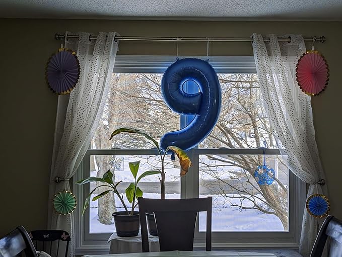 40 Inch Navy Blue Numbers 9 Balloon, Balloons Decorations for 9 19 90 Birthday Party, Engagement, Wedding, Graduations, Photo Shoot Supplies