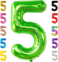 KatchOn, Light Green 5 Balloon Numbers - 40 Inch | Balloons for 5th Birthday Decorations for Boys | 5th Birthday Balloons | Dinosaur Party Decoration | Number Balloons for Anniversary Decorations