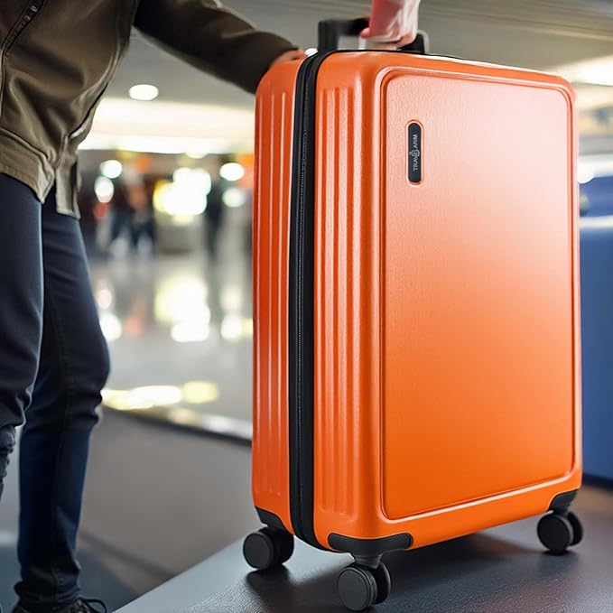 TRAVELARIM 28 Inch Luggage with Spinner Wheels, Hard Shell Suitcase with TSA Locks for Luggage, Travel Large Suitcase, Expandable Hard Shell Suitcases, Orange