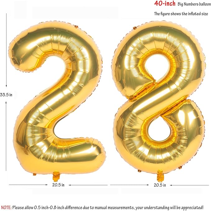 40 Inch gold Number Balloons Helium Foil Mylar Balloon Birthday Party banquet Decoration 28