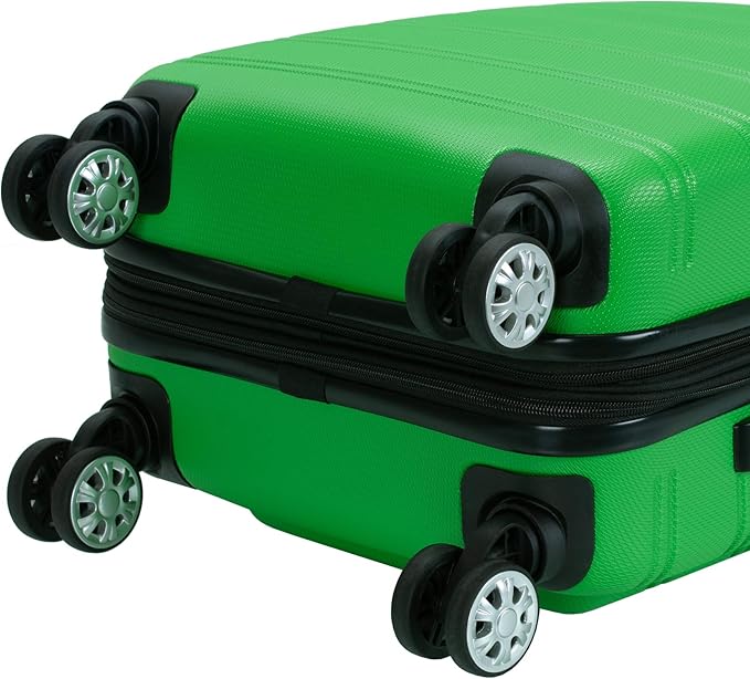 Rockland Melbourne Hardside Expandable Spinner Wheel Luggage, Carry-On 20", Green