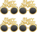 Happy New Year Metallic Glasses Shiny 2026 Party Eyeglasses for Adults & Kids Fun NYE Accessories & Photo Booth Props