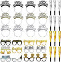 39 Pieces New Years Eve Party Supplies 2026,Happy New Year Headband Tiara, New Year Glasses 2026