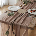 Keketoarrange 3pcs Cheesecloth Table Runner Nude Gauze Rustic Boho Coffee Cheese Cloth 120 Inch 10 FT for Wedding Baby Shower Bridal Shower Birthday Party Long Sheer Farmhouse Home Decorations
