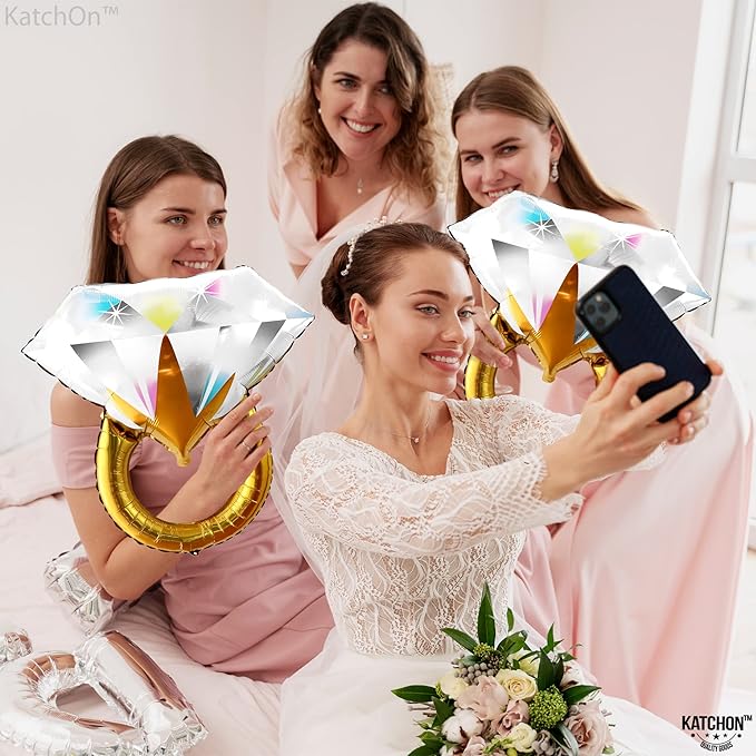 KatchOn, Huge Diamond Ring Balloon - 26 Inch | Ring Balloon Bachelorette, Bachelorette Party Decorations | Engagement Party Decorations | Engagement Decoration, Bridal Shower