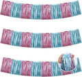 BEISHIDA 3 Packs Metallic Foil Fringe Garland Pink Light Blue Wall Hanging Tinsel Fringe Banners for Car Floats Bridal Shower Wedding Birthday Graduation Holiday Party Decoration(30 Feet)